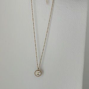 Chanel button necklace